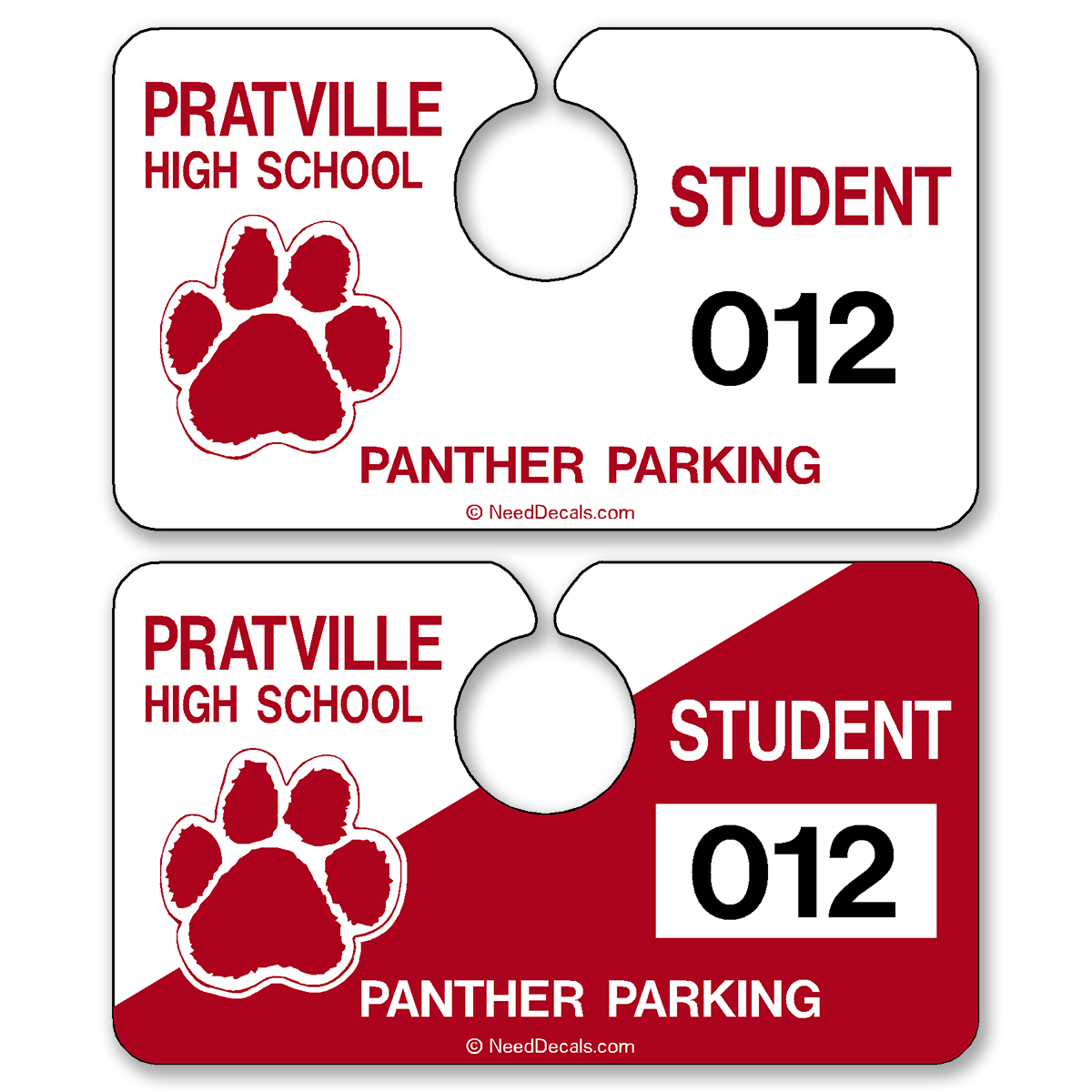 Custom Automotive Rear View Mirror Hang Tags