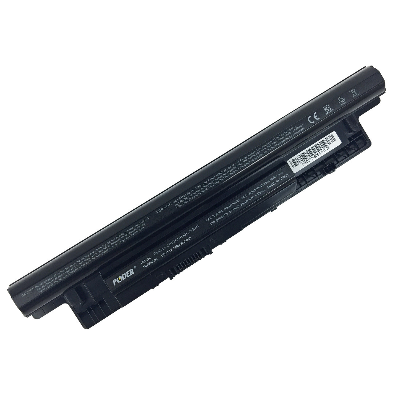 Poder® 6 Cell Battery for Dell Latitude 14, 15 3000 & Inspiron 14, 15, 17  3000