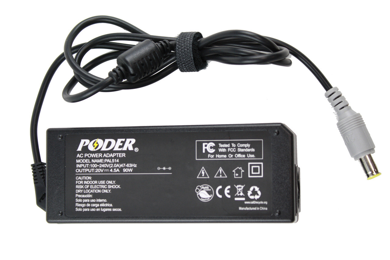 Poder® 90W AC Adapter for Lenovo Thinkpad Series T60, T61, Z60T, X60, T420,  X201