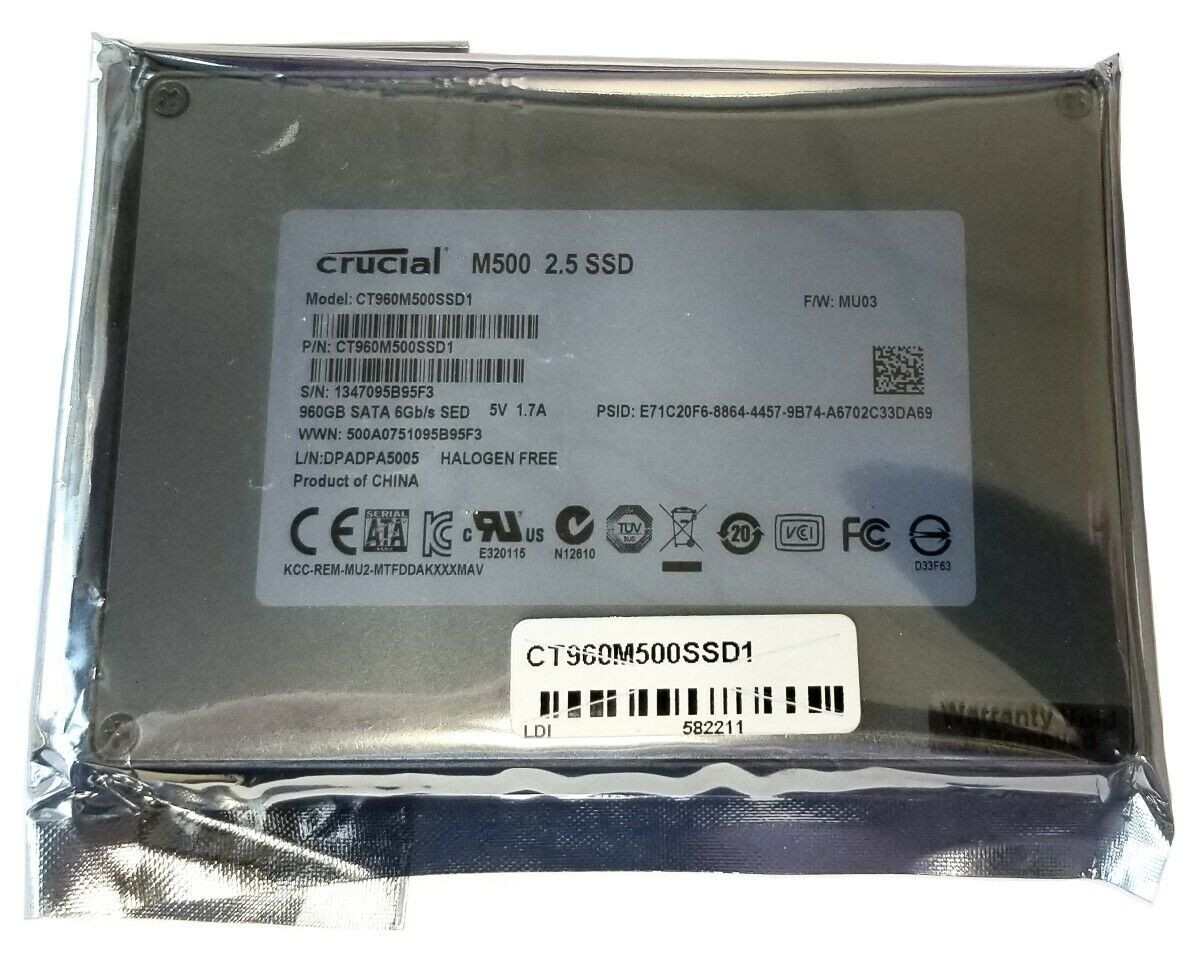 Crucial M500 960GB SSD SATA 6Gb/s 2.5" Solid State Drive