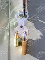 GM ELEC01,  Electrical Panel, Gate Lock, shared access, 2 padlock hasp, Made in the USA   H8
