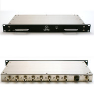 image of the front and back of the NRMALDCBS1X8-S/5/110 rackmount splitter

