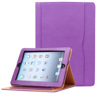  New iPad 9.7 2017 Case /iPad Air /iPad Air 2 Case, JYtrend Multi-Angle Viewing Stand Leather Folio Smart Cover With Pocket Auto Wake Up/Sleep For A1822 A1823 A1474 A1475 A1476 A1566 A1567 (Purple)