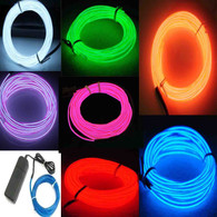 7 Pack - Jytrend 9ft Neon Light El Wire w/ Battery Pack (Green, Blue, Red, Orange, Purple, White, Pink)