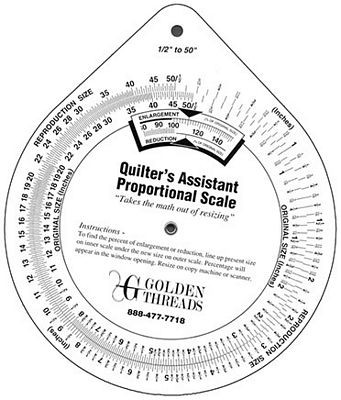 Quilter's Assistant Proportional Scale (Enlarging and/or Reduction Patterns)