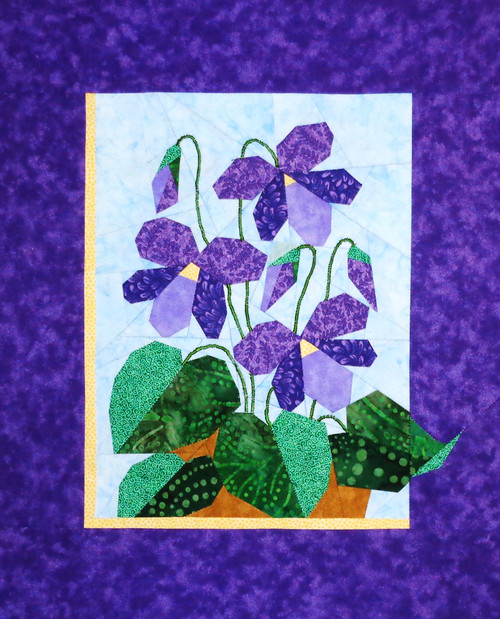 Violets Paper Piecing Quilt