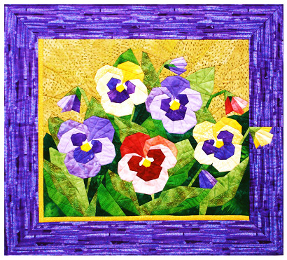 Pansy Paper Piecing Quilt