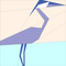 Blue Heron Paper Pieced Themed Greeting Card