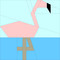 Flamingo Paper Pieced Themed Greeting Card