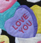 Candy Hearts Picture Piecing Quilt Closeup