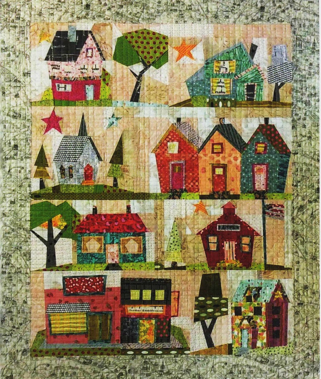 My Kinda Town Paper Piecing Pattern designed by Peggy Larsen - 42 x 54  Quilt - 