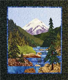 Mountain Stream Applique Art Quilt