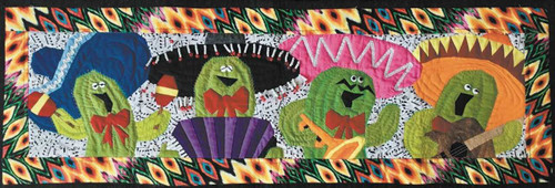 Mariachi Cactus Foundation Paper Piecing Pattern Wall Hanging or Tablerunner