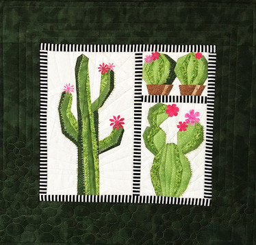 Cacti by Eileen Sullivan - Foundation Paper Piecing Pattern - 18" x 17"  Quilt - - PaperPiecedQuilting.com
