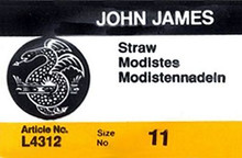 John James #011 Milliners/Straw Hand Needles