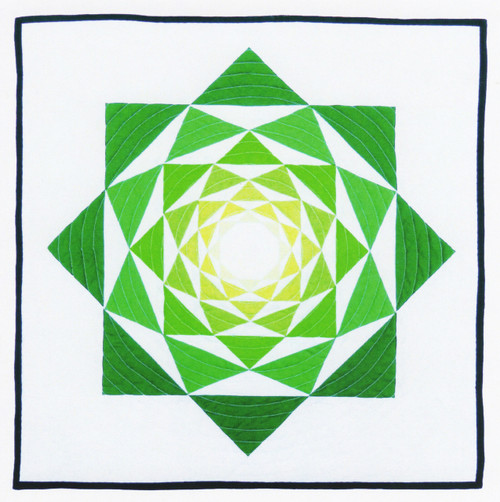 The Artichoke Foundation Paper Pieced Quilt in Square Setting