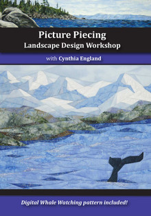 Picture Piecing - Landscape Design Workshop DVD by Cynthia England on her NEW Technique Front Cover