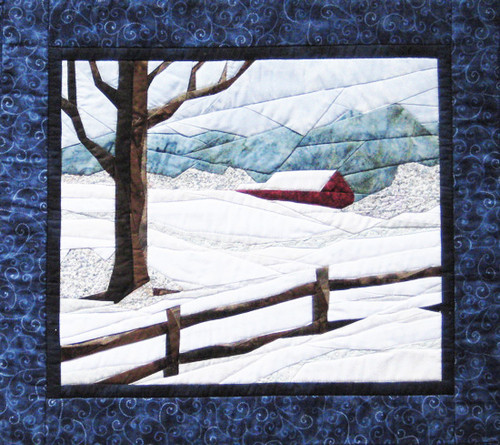 Snow Scene - NEW Foundation Paper Piecing Method - (Picture Piecing) - Quilt