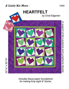Heartfelt Paper Piecing Quilt Pattern Front
