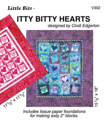 Itty Bitty Hearts Paper Piecing Quilt Front Cover