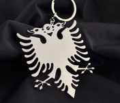 Albania Eagle Custom Stainless Steel Keychain Key Chain
