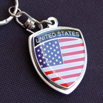 USA United States of America Crest Key Chain