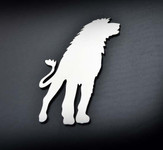 Lion Leo Stainless Metal Car Truck Motorcycle Badge Emblem  (select size)
