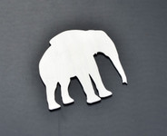 Small Baby Elephant Stainless Metal Car Truck Motorcycle Badge Emblem  (select size)