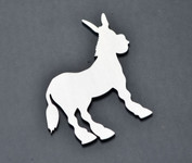 Donkey Funny Stainless Metal Car Truck Motorcycle Badge Emblem   (select size)