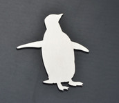 Penguin Stainless Metal Car Truck Motorcycle Badge Emblem  (select size)