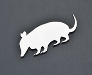 Armadillo Stainless Metal Car Truck Motorcycle Badge Emblem  (select size)