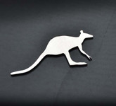 Kangaroo Stainless Metal Car Truck Motorcycle Badge Emblem  (select size)