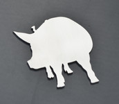 Pig Stainless Metal Car Truck Motorcycle Badge Emblem  (select size)