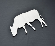 Cow Stainless Metal Car Truck Motorcycle Badge Emblem (select size)