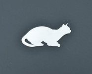 Cat v2 Stainless Metal Car Truck Motorcycle Badge Emblem (select size)