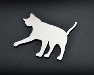 Exotic Short Hair Cat Stainless Metal Car Truck Motorcycle Badge Emblem (select size)