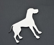 Great Dane Dog v2 Stainless Metal Car Truck Motorcycle Badge Emblem (select size)