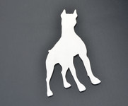 Boxer Dog v2 Stainless Metal Car Truck Motorcycle Badge Emblem (select size)