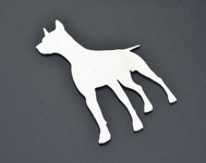 Doberman Pinscher Dog Stainless Metal Car Truck Motorcycle Badge Emblem  (select size)