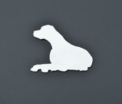 Hound Dog v2 Stainless Metal Car Truck Motorcycle Badge Emblem (select size)