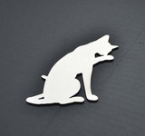 Siamese cat Stainless Metal Car Truck Motorcycle Badge Emblem (select size)
