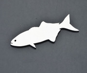 Bluefish Fishing Fish Stainless Metal Car Truck Motorcycle Badge Emblem (select size)
