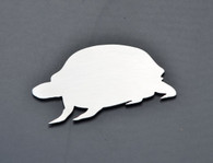 Box Turtle Marine Stainless Metal Car Truck Motorcycle Badge Emblem (select size)