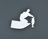 Fishing Stainless Metal Car Truck Motorcycle Badge Emblem (select size)