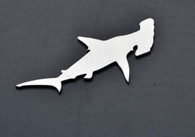Hammerhead Shark Stainless Metal Car Truck Motorcycle Badge Emblem (select size)