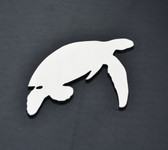 Sea Turtle Stainless Metal Car Truck Motorcycle Badge Emblem (select size)