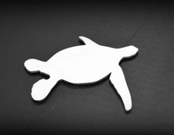 Sea Turtle v2 Stainless Metal Car Truck Motorcycle Badge Emblem (select size)