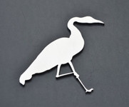 Whooping Crane Stainless Metal Car Truck Motorcycle Badge Emblem (select size)