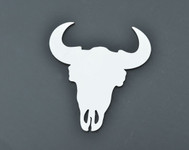Cow skull Stainless Metal Car Truck Motorcycle Badge Emblem (select size)