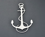 Anchor Stainless Metal Car Truck Motorcycle Badge Emblem (select size)